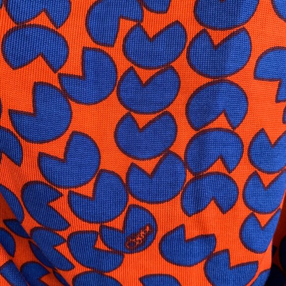 Diane Von Furstenberg Amberlin Orange Blue Print Belted Women's Size 8 Dress - Picture 7 of 15